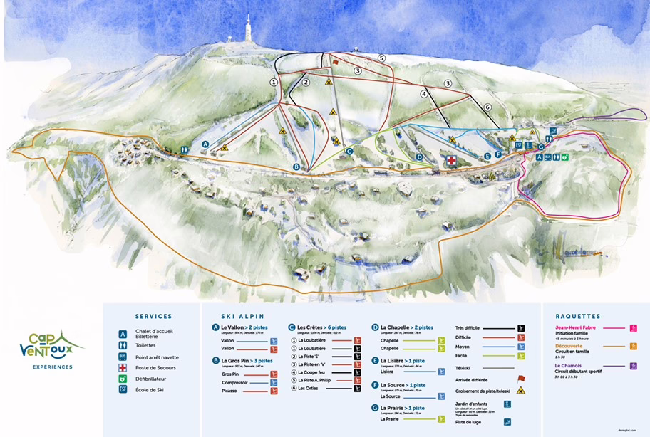 PISTES SKI HIVER VENTOUX