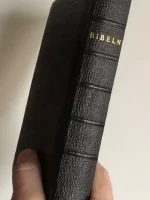 Bibel 1917 i skinn och guldsnitt