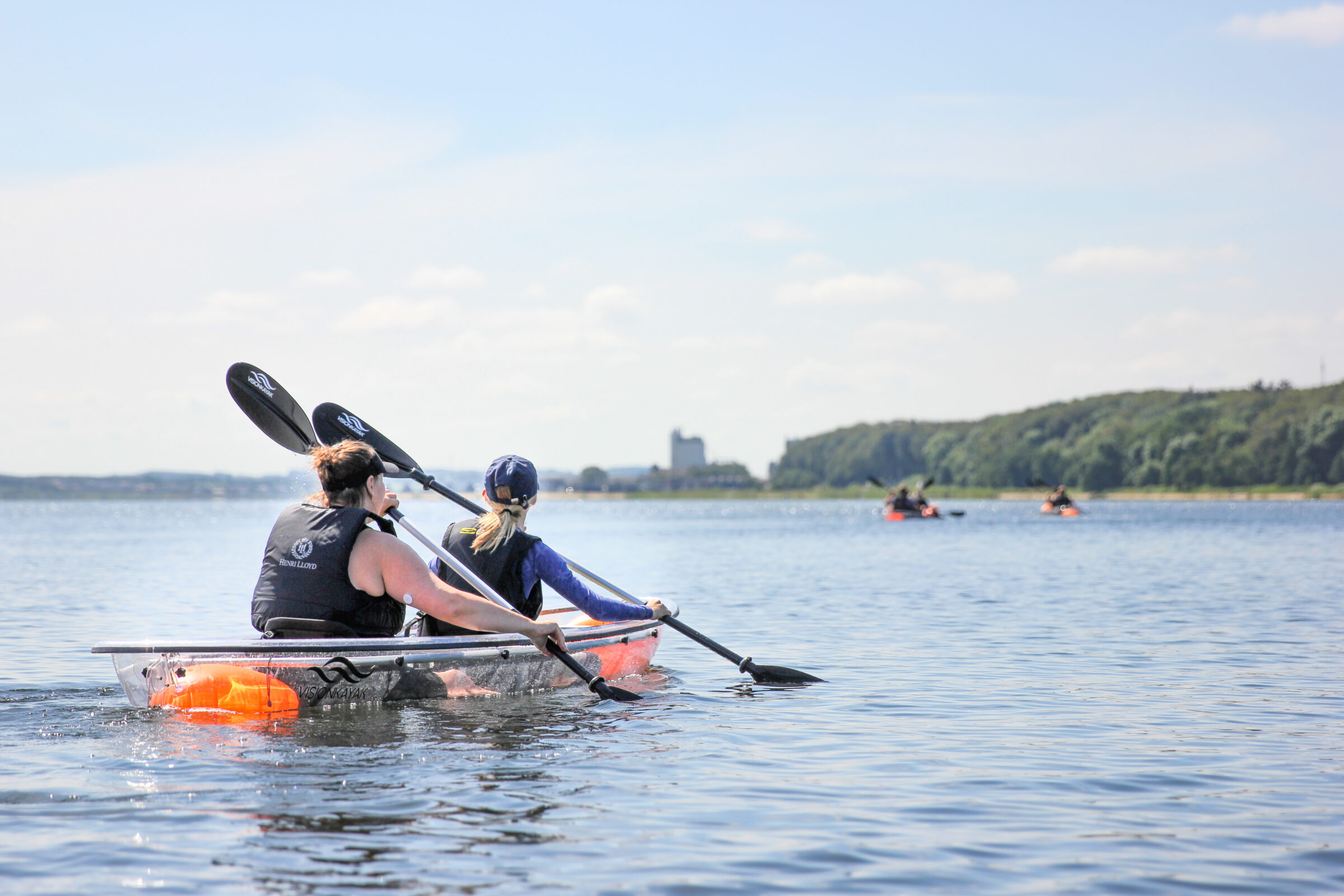 Ture i gennemsigtig kajak/glaskajak/kano med VisionKayak i Skive på Limfjorden i Midtjylland/Nordjylland