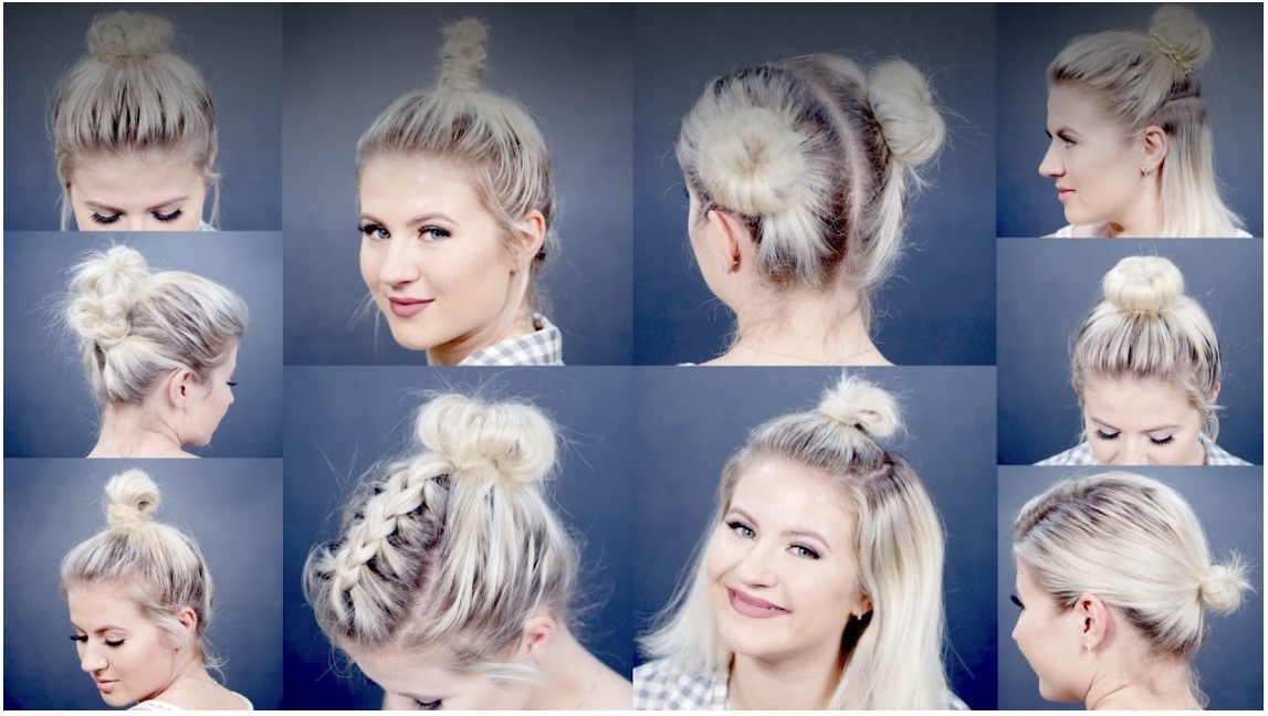 Video Tutorial | 10 Quick Bun Hairstyles for Short Hair