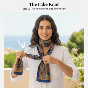 15 Cute and Creative Ways to Wear a Scarf 26 Fake Knot 2