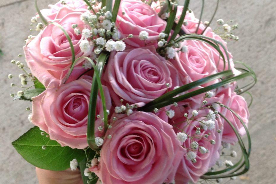 ramo de novia rosas rosa