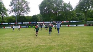 vreugde na de beslissende penalty in de finale