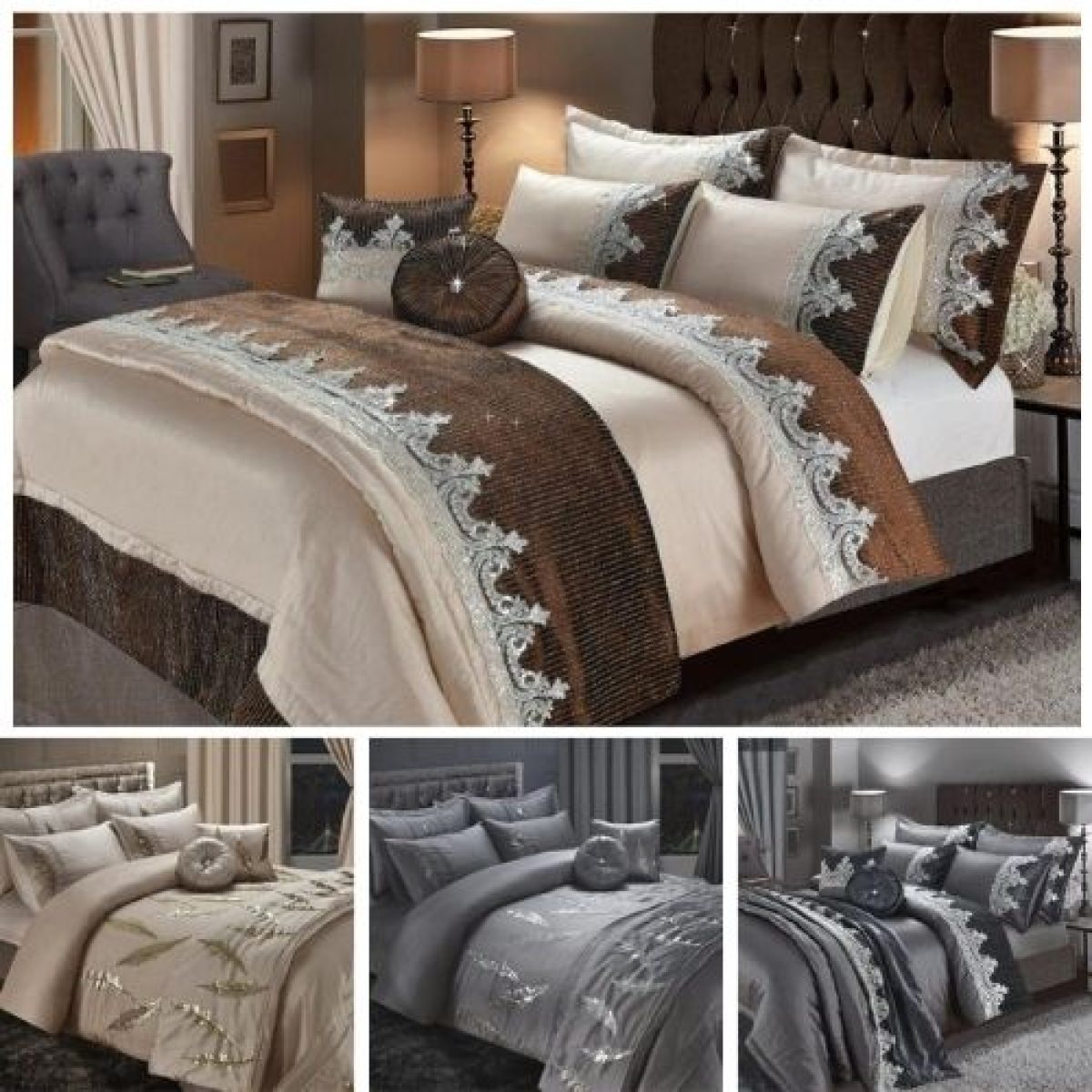 Bedding sets with cushions outlet