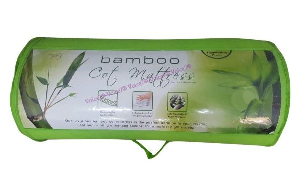 Soft Bamboo Cot Bed Mattress and Pillow Fully Breathable Memory Foam Mattresses for Baby Toddlers 8