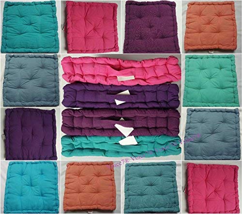 Box Cushion Seat Pad 100% Cotton Filling & Cover 1