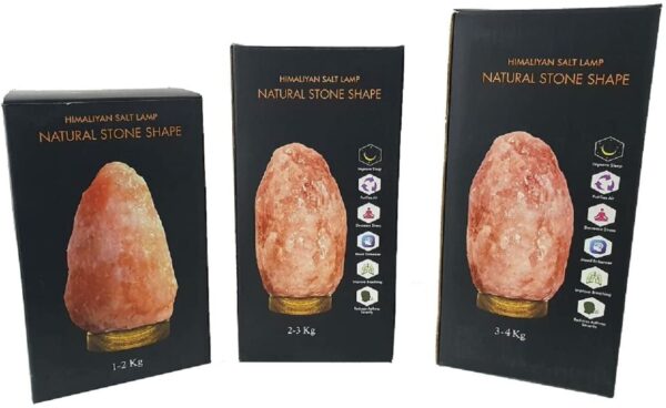 Original Himalayan Pink Crystal Rock Salt Lamp - Large 3-4 KG Bedside Mood Lamps Premium Quality for Good Health Natural1
