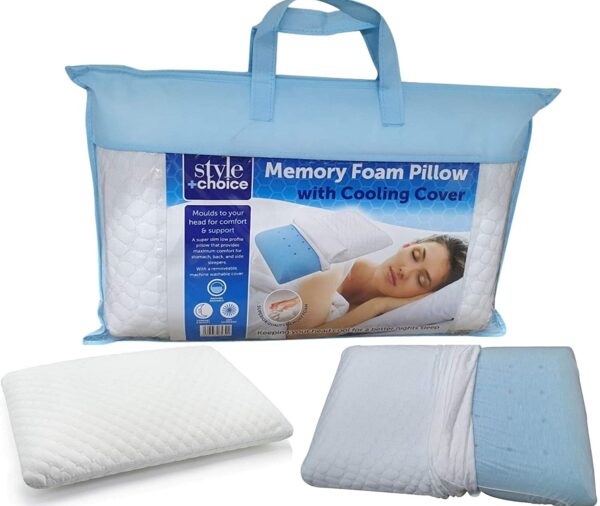 Memory Foam Pillow with Cooling Cover [55 x 35 cm]