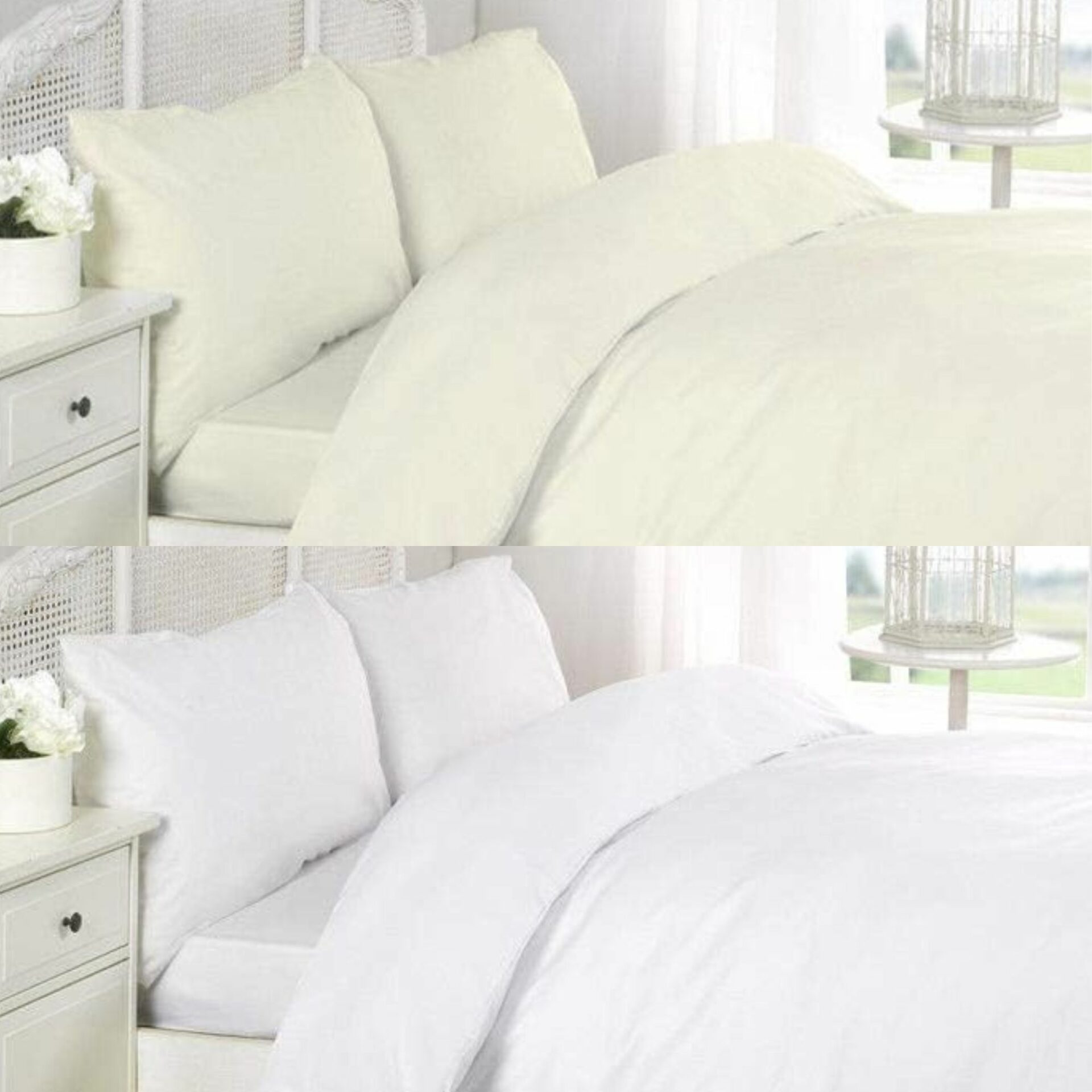 400 Thread Count Pillowcases cream white