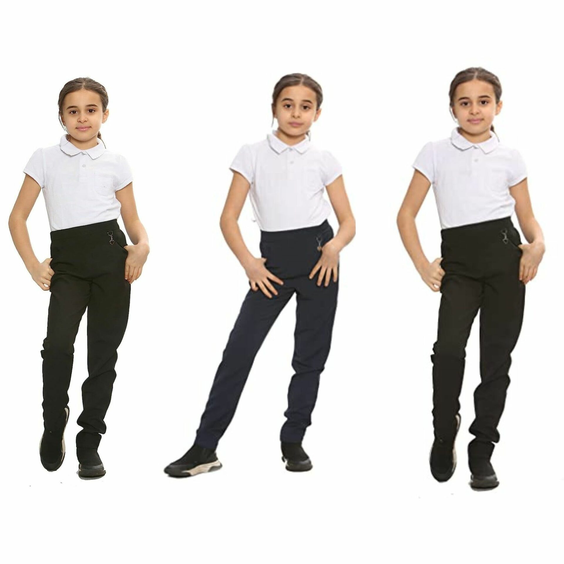 Wonder Nation Girls School Uniform Stretch Twill Pull-On Pants, Sizes 8-20  & Plus - Walmart.com
