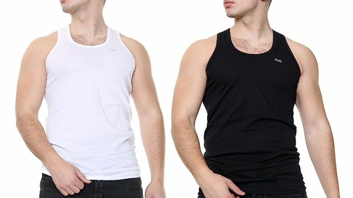 100% Cotton Mens Undershirt Vest Sleeveless Tops Stretch Classic Athletic  Vests - Voice7