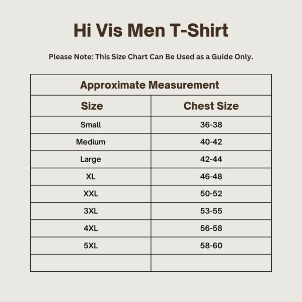 Hi Vis Men T-Shirt Size