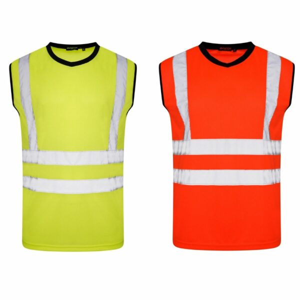 Hi Vis Viz Work Utility Sleeveless T-Shirt