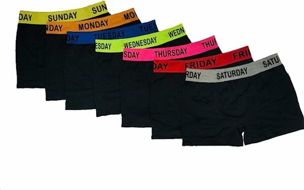 Mens 7 Day Boxers Shorts Underwear Monday to Sunday