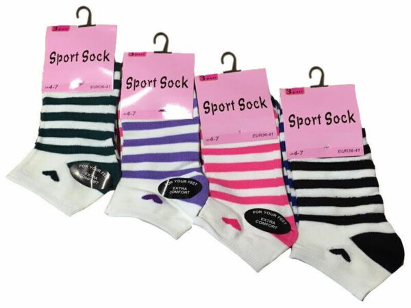 Women Striped Ankle Sock