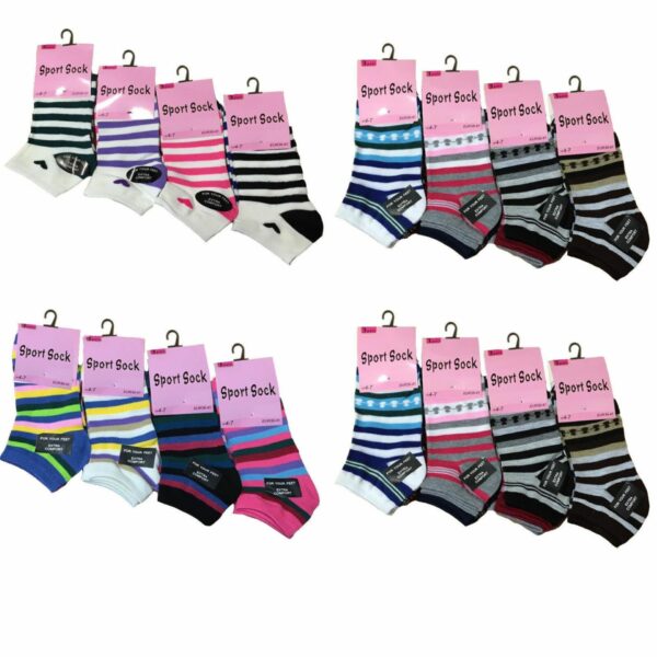 Women Striped Ankle Socks