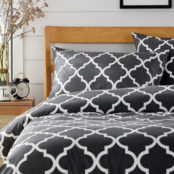 Grey Marrakesh Printed Duvet Cover Bedding Set