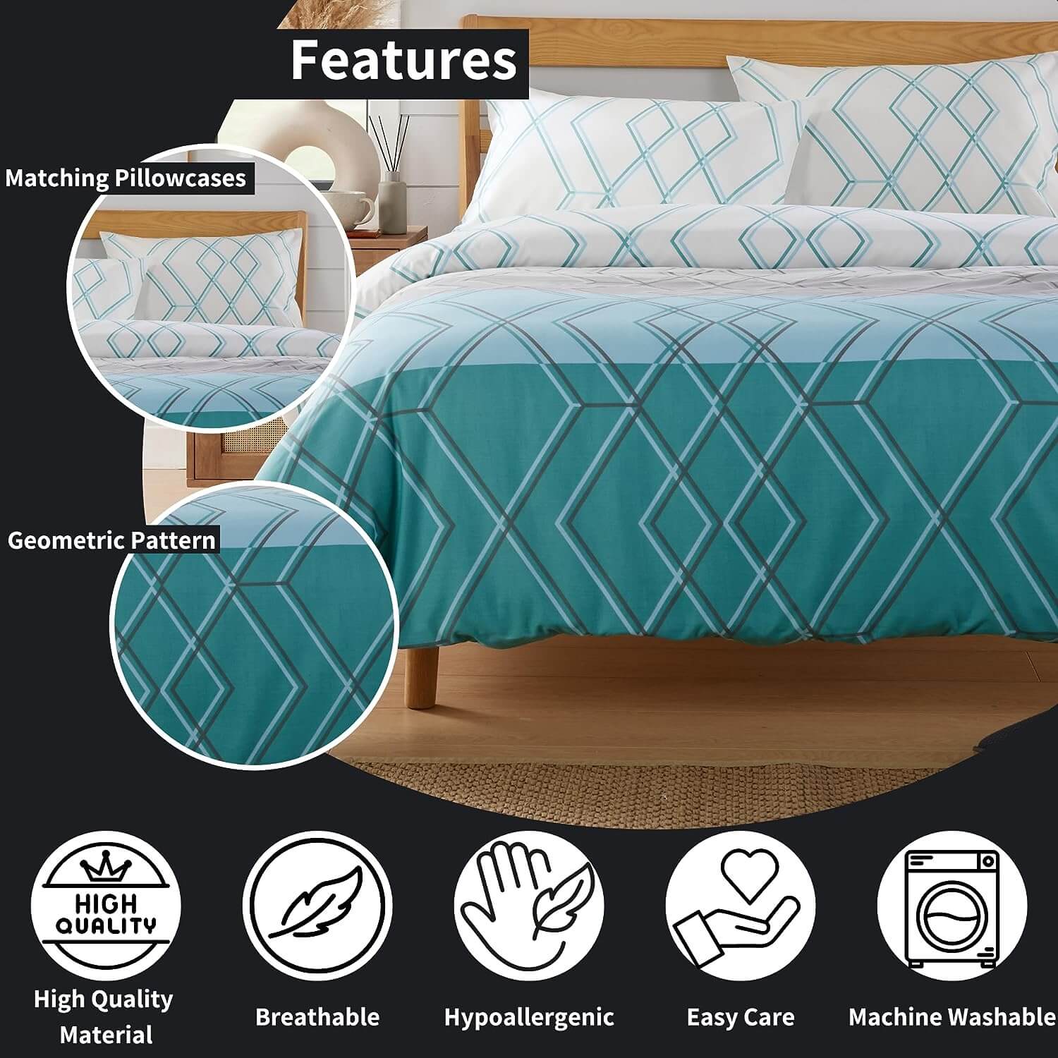 Teal Havanna Bedding set