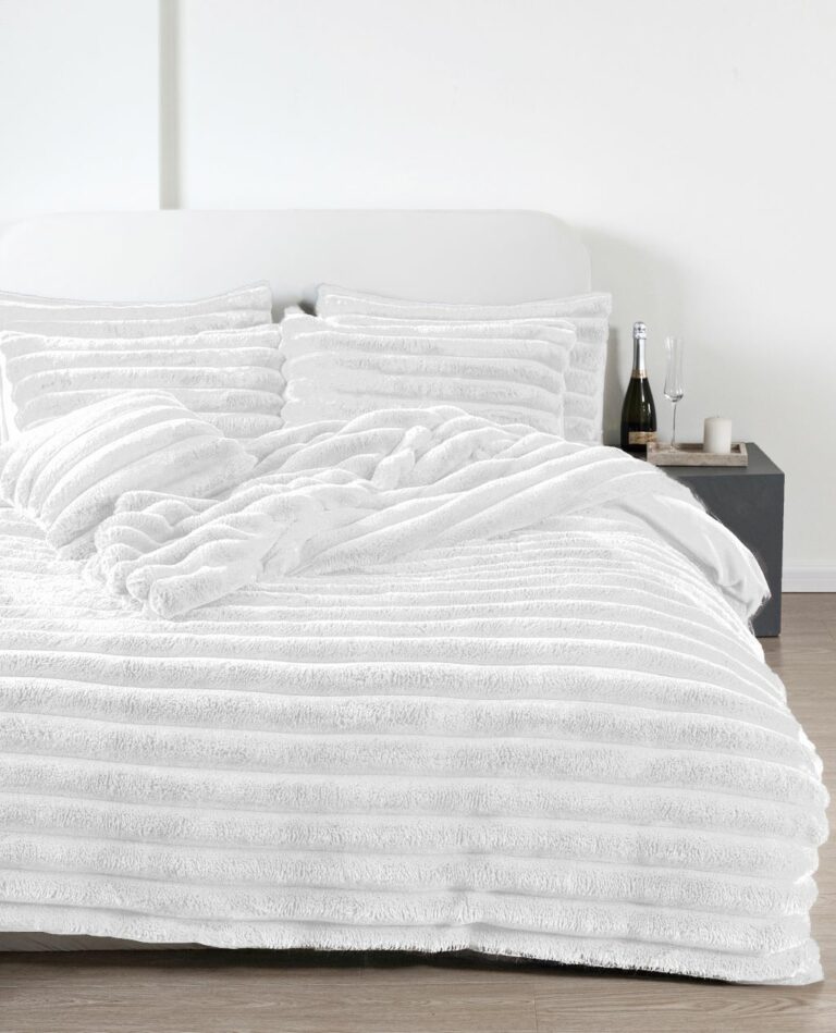 Teddy Fleece Chunky Ribbed Duvet Cover Set Voice7