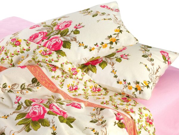 pink floral flannelette sheets set