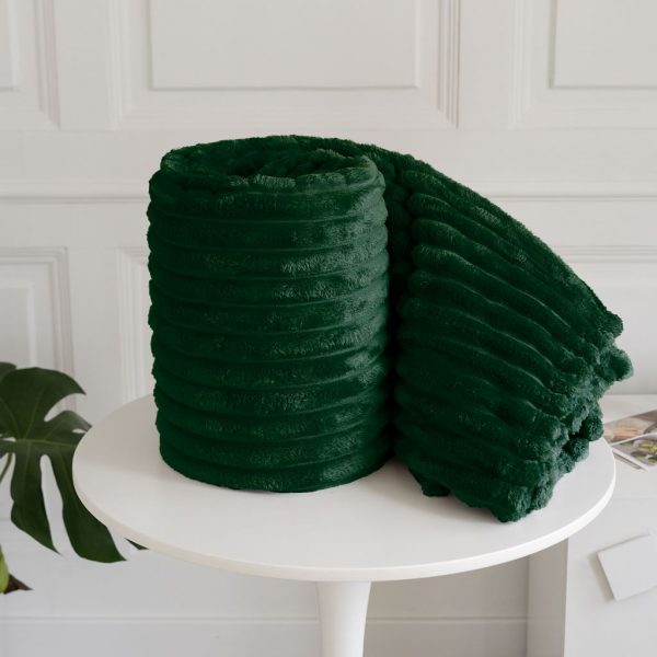 chunky knit throw blanket green