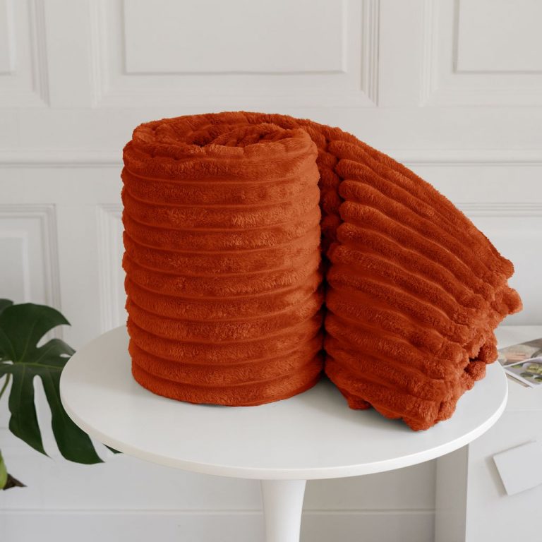Chunky orange blanket sale