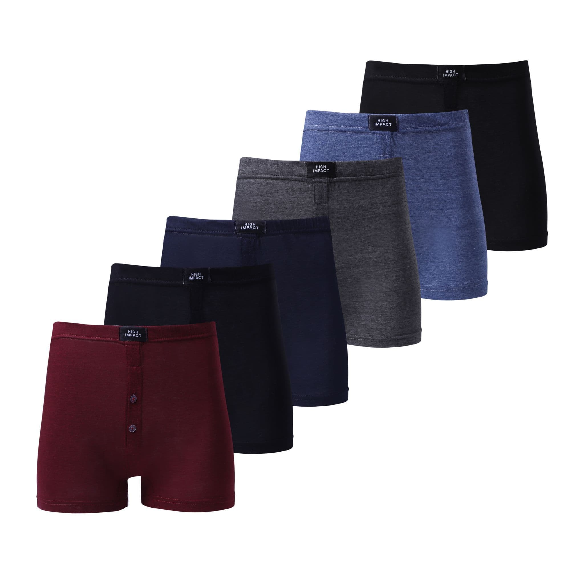 Mens Plain Assorted Boxers Cotton Blend Soft Breathable Multipack Underwear Stretch Comfort Fit Trunks