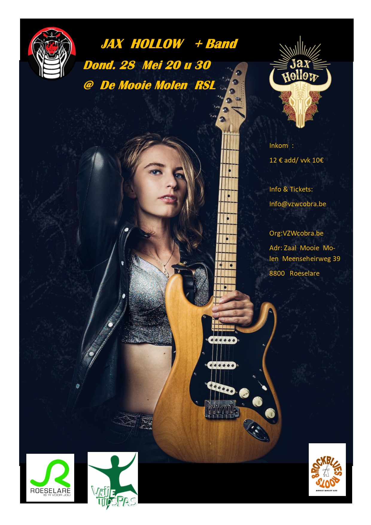 Jax Hollow + Band  (Singersong met gitaar)