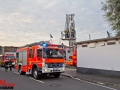 Hölzrner Anbau von Lagerhalle brennt nieder Foto: Dominick Waldeck