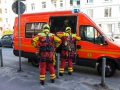 Taube von Höhenretter vom Erker gerettet Foto: Dominick Waldeck