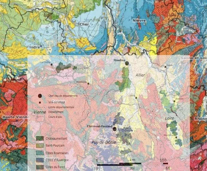 Carte du Vignoble Central