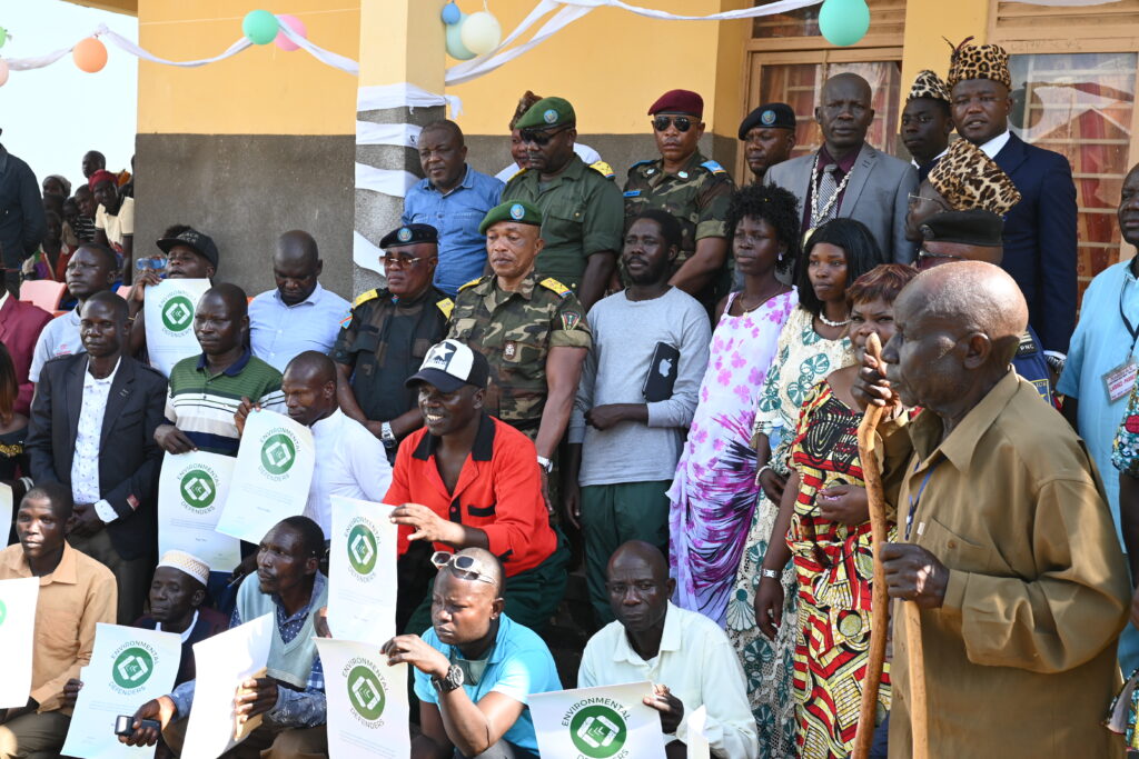 The Environmental Defenders delivered the inaugural “Kilimo Prize Award” during a public event at Mahagi Port, Wagungu territory, DR Congo