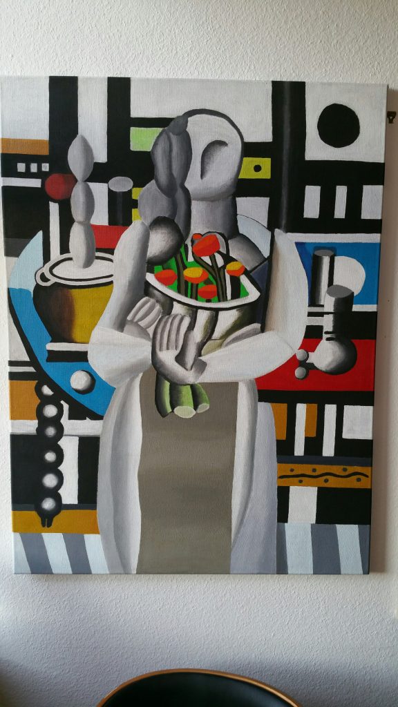 Painting-Project Woman with Flowers - Final Version
