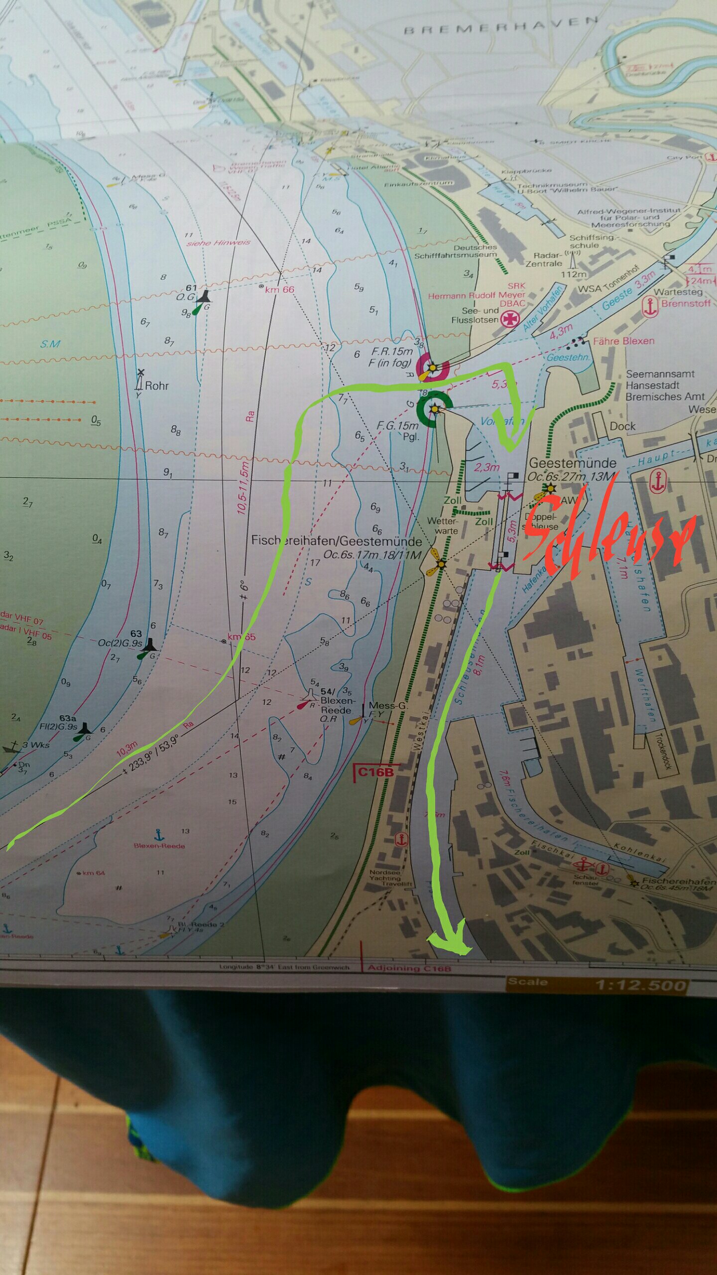 Alt img Die Route von der Weser aus zum Yachthafen