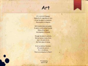 Art Prejudice Poem 20221208