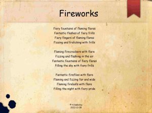 Fireworks Poem 20221231
