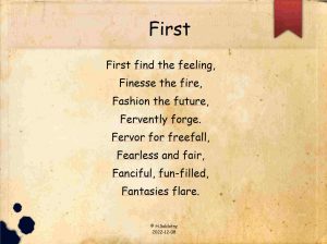 First Poem 20221211