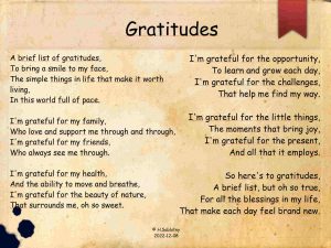Gratitudes Poem 20221208