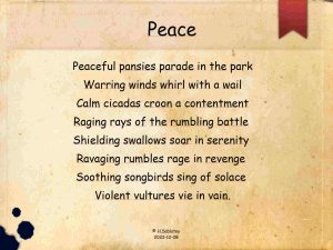 Peace Poem 20221211