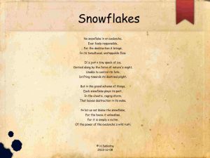 Snowflakes Poem 20221208
