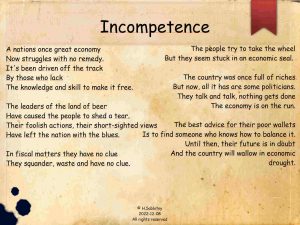 Incompetence Politics Poem 20221218