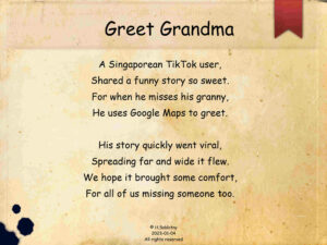 Grandma Poem
Grandson Uses Google Maps to Say Hi to His Grandma
2023-02-05