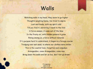 A poem exploring the power of Armageddon and how it can break down walls to bring life.
2023-03-06