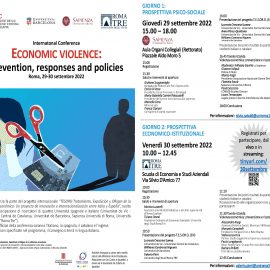 Economic violence, una conferenza internazionale all’Università ROMA TRE