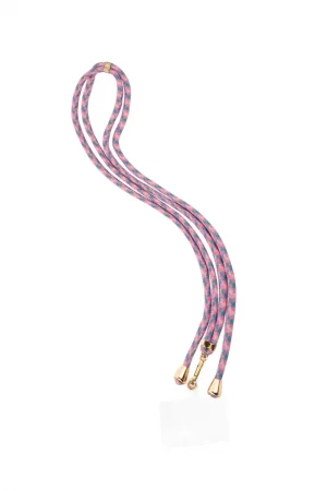 Phone cord cotton roze/paars