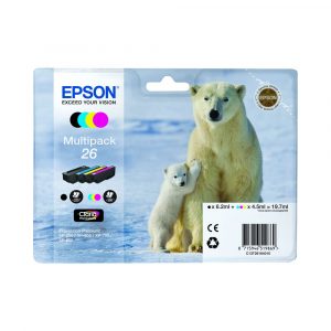 Epson 26 (C13T26164012) – 4 couleurs – Cartouche d’encre – Multipack