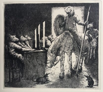 Lerooij Pieter (BE), "The visit of Don Quichotte at the employment bureau"