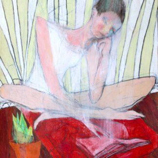 "Posing with a book an a plant", Alejandro Pascual (ES)