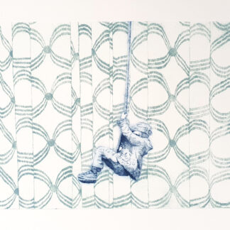 "Zipline Westend" Anna Kiiskinen (FI) drypoint engraving