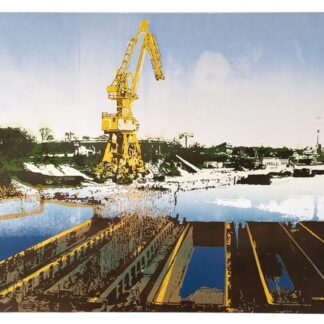 Bydgoszcz - Port Rzeczny Natalia Żychlińska reduction linocut